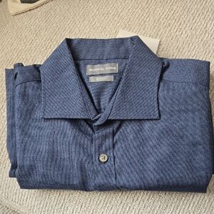 Michael Kors Navy Textured Shirt